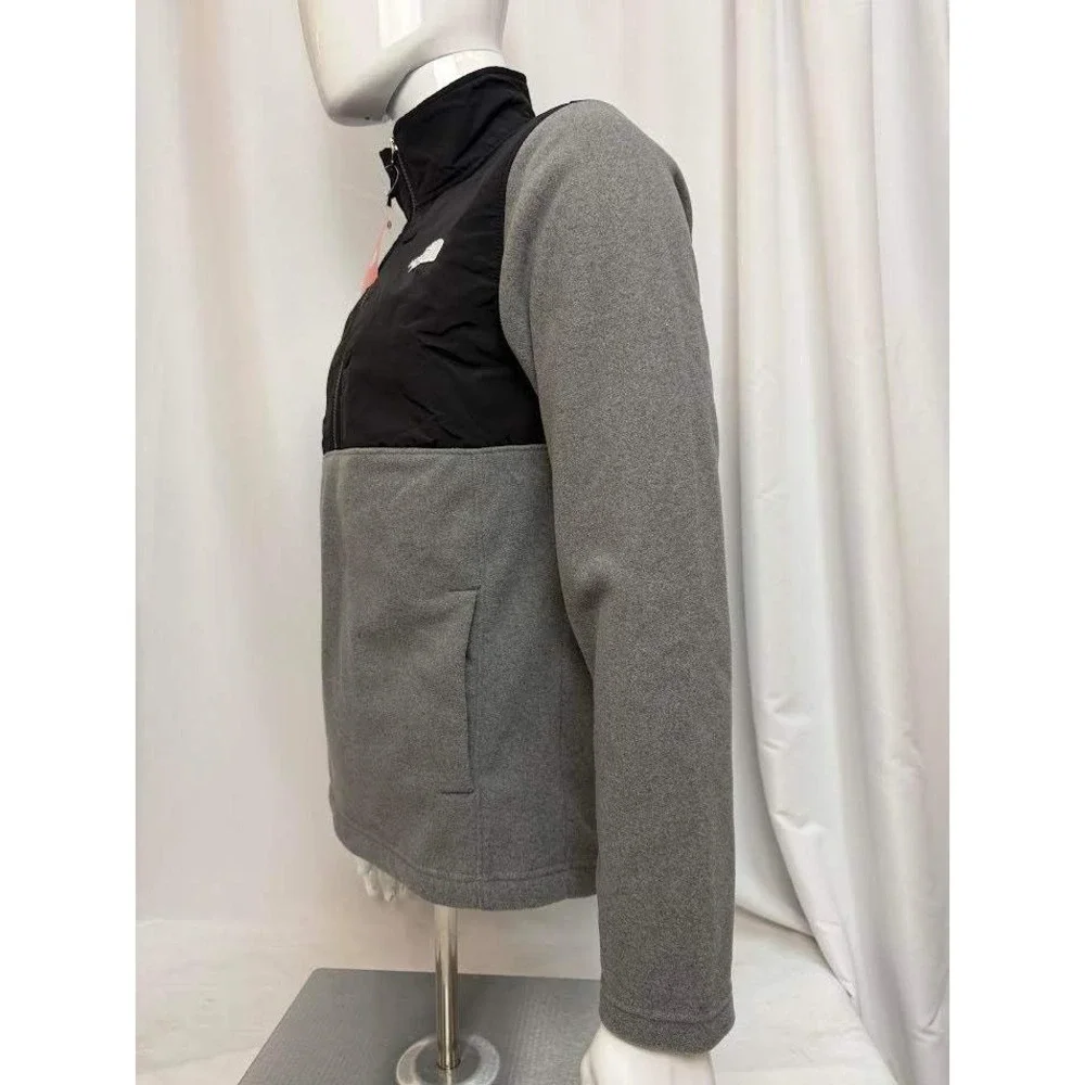 The North Face Men's 200WT Quarter Zip Fleece Pullover Jacket Grey Black S NEW